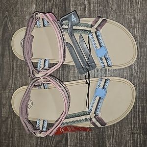 Sandals with comfort footbed and adjustable straps